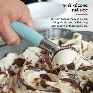 [Phân phối chính hãng] Muỗng múc kem KitchenAid cao cấp | Ice Cream Scoop inox | Tay cầm chống trượt