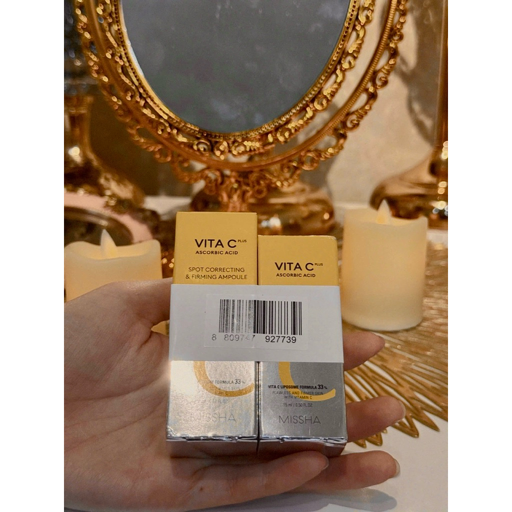 TINH CHẤT SÁNG DA, MỜ THÂM MISSHA VITA C PLUS SPOT CORRECTING & FIRMING AMPOULE [Set 20ml+15ml]
