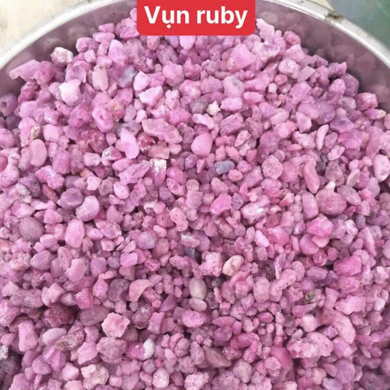 Vụn đá RUBY thô - Vụn Rubi tự nhiên, Đá phong thủy, Làm Cốt Thất Bảo cho Bát Nhang, Trấn Trạch