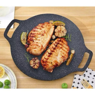 Chảo nướng đá không dầu size 34cm ,chảo nướng thịt BBQ chống dính dùng được cho mọi loại bếp, chất liệu cao cấp