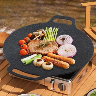 Chảo nướng đá không dầu size 34cm ,chảo nướng thịt BBQ chống dính dùng được cho mọi loại bếp, chất liệu cao cấp