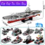 Bộ Lắp Ráp Tàu Sân Bay 8in1 695 Chi Tiết Gồm Máy Bay Xe Tăng Đồ Chơi Lắp Ráp Cho Bé Trai