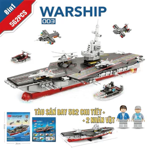 Bộ Lắp Ráp Tàu Sân Bay 8in1 695 Chi Tiết Gồm Máy Bay Xe Tăng Đồ Chơi Lắp Ráp Cho Bé Trai