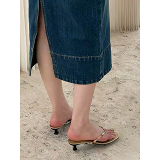 Dép kẹp mũi vuông Énnui Beaded Flip Flops - 2cm (fullbox) Chính Hãng Brand