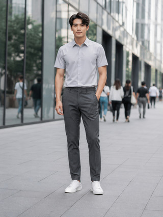 Áo sơ mi nam YODY cộc tay chất lụa nến chống nhăn dáng slim fit MOSS26A012