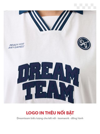 Áo polo trẻ em YODY Relax Dreamteam Cổ V Bo Kẻ TCPO26A004