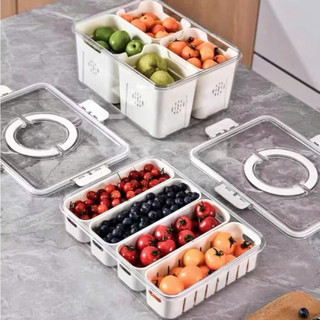 Hộp Đựng Thực Phẩm Đa Năng Có Lắp Đậy, Chia Ngăn Tiện Lợi. Chất liệu nhựa bền kháng khuẩn. Giữ Thực Phẩm Tươi Lâu Hơn th