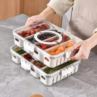 Hộp Đựng Thực Phẩm Đa Năng Có Lắp Đậy, Chia Ngăn Tiện Lợi. Chất liệu nhựa bền kháng khuẩn. Giữ Thực Phẩm Tươi Lâu Hơn th