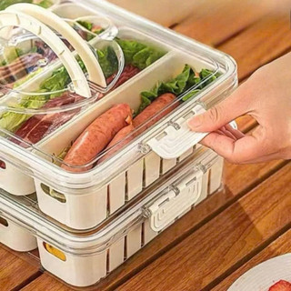 Hộp Đựng Thực Phẩm Đa Năng Có Lắp Đậy, Chia Ngăn Tiện Lợi. Chất liệu nhựa bền kháng khuẩn. Giữ Thực Phẩm Tươi Lâu Hơn th