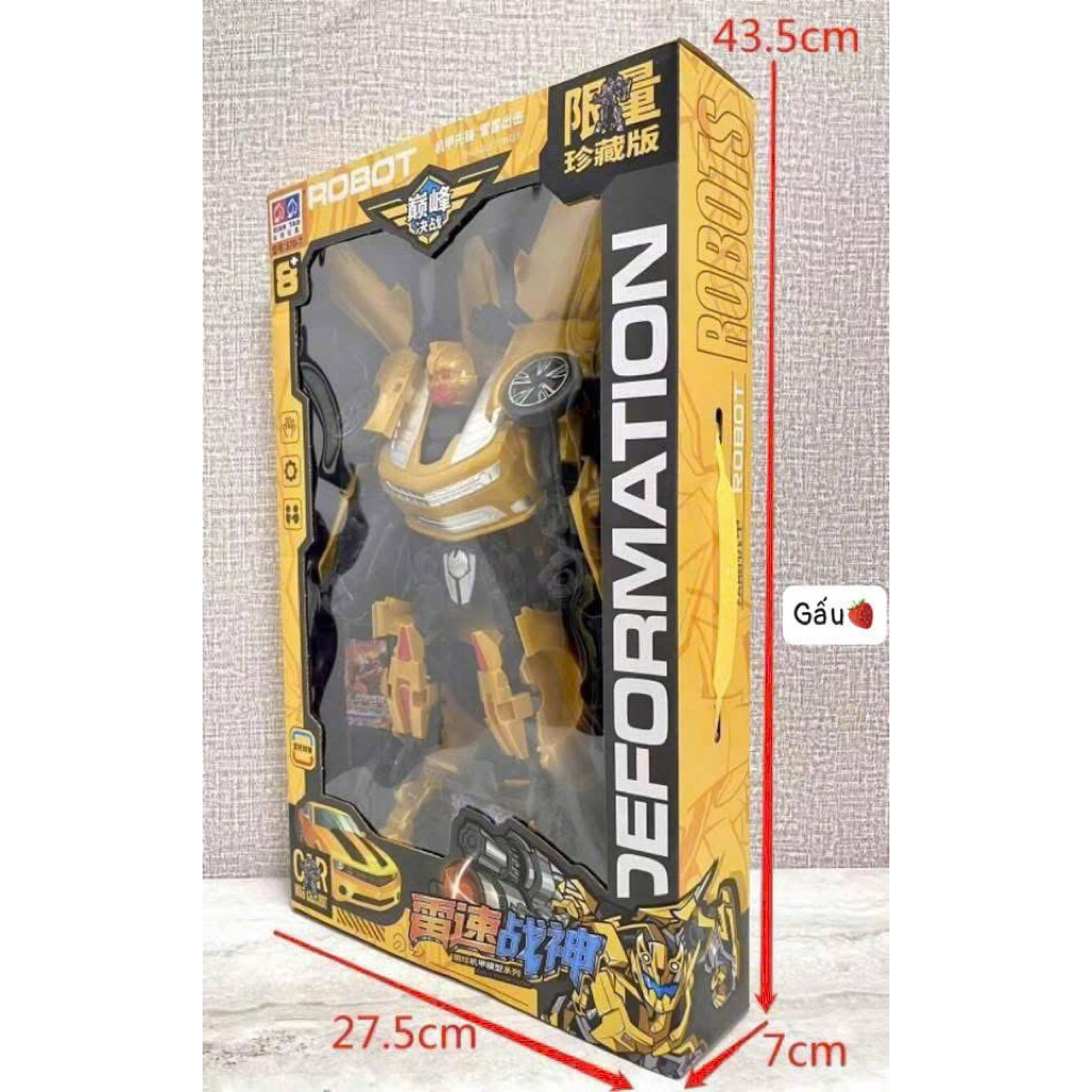 Bộ đồ chơi robot biến hình size 27.5x7x43cm