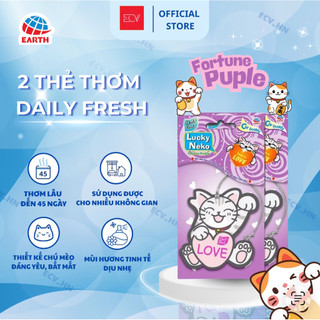 Combo 2 thẻ thơm treo mèo may mắn phong thủy Daily Fresh tỏa hương thơm | túi thơm