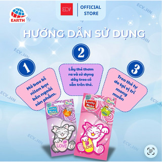 Combo 2 thẻ thơm treo mèo may mắn phong thủy Daily Fresh tỏa hương thơm | túi thơm