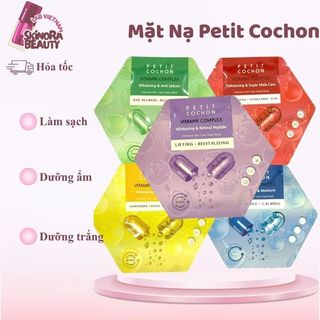 Mặt Nạ Dưỡng Trắng Da PETIT COCHON Vitamin Complex Whitening 30ml - Skinora Beauty