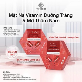 Mặt Nạ Dưỡng Trắng Da PETIT COCHON Vitamin Complex Whitening 30ml - Skinora Beauty