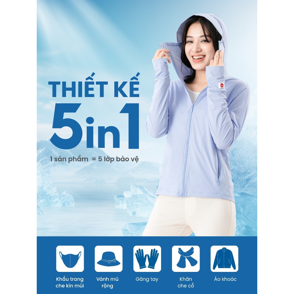 Áo khoác chống nắng TOKYOLIFE SunStop Ice bảo vệ da toàn diện 40003391