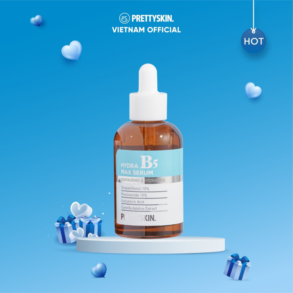 (Livestream) (Tặng 5 sample kem dưỡng) Tinh chất giúp cấp ẩm phục hồi max B5 Prettyskin 50ml