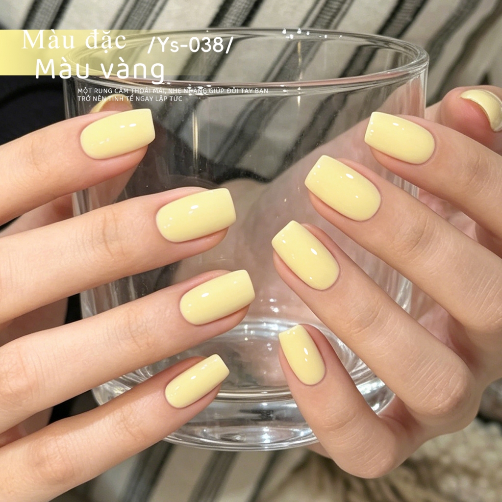 XEIJAYI 10ml - Sơn móng tay dạng gel màu vàng nhạt, độ bóng lâu trôi, thích hợp sử dụng tại salon.