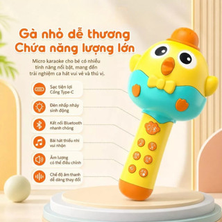 Micro đồ chơi trẻ em kèm sạc đổi giọng đa chức năng đồ chơi âm nhạc cho bé tiện lợi sử dụng