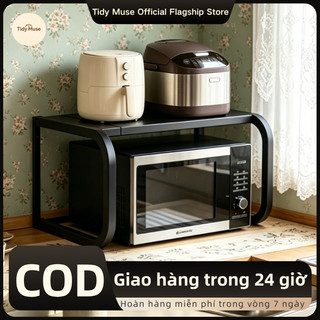Kệ Lò Vi Sóng 2 tầng Giá Lò Nướng nhà bếp Kệ gia vị Đa Năng Khung Thép Chắc Chắn Chịu Lực Tốt