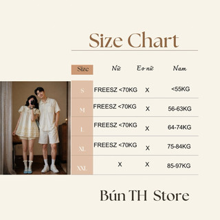 (S - 89) Set đồ đôi nam nữ couple set váy cổ sen babydoll kèm quần và áo sơmi nam tay cộc( không quần nam)chất gió nhăn