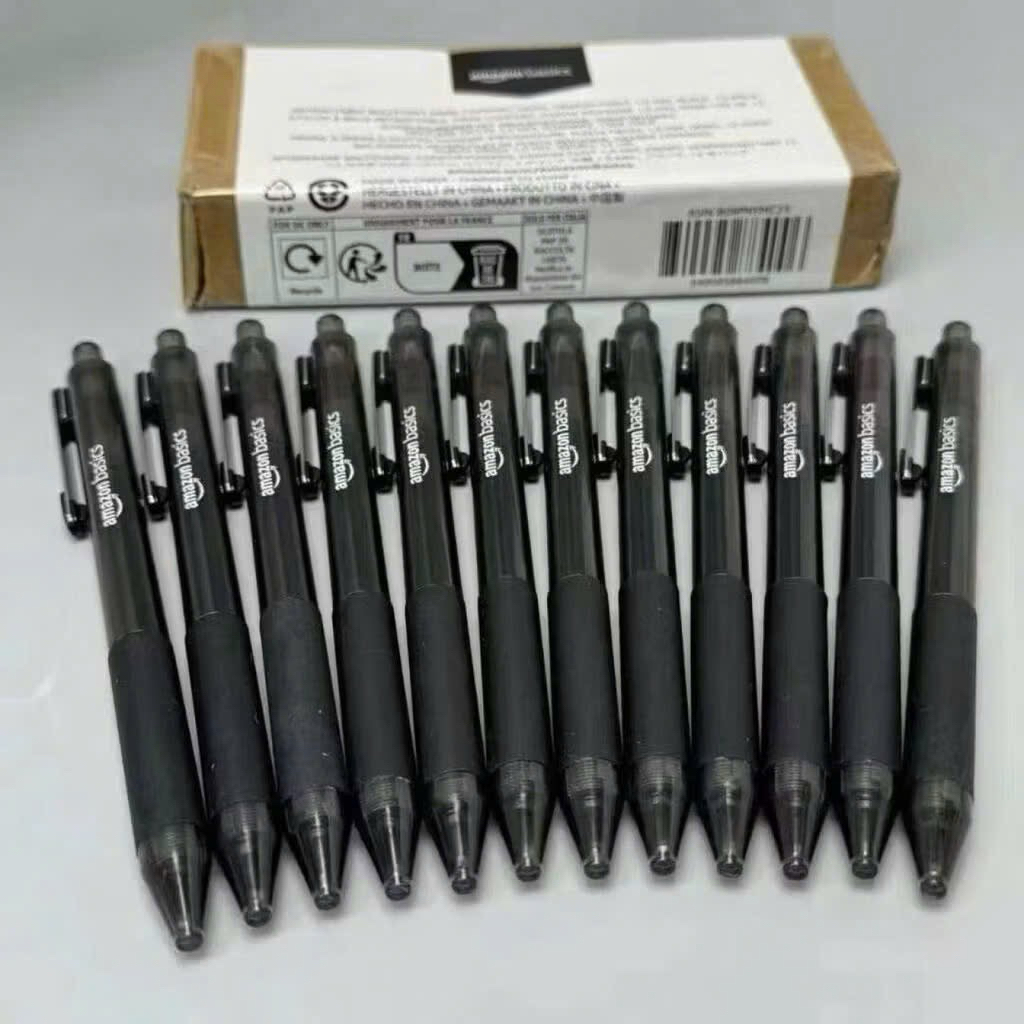 Hộp 12 chiếc bút bi Amazon Basics ( Mỹ ) B09PNYMC23 - Màu đen