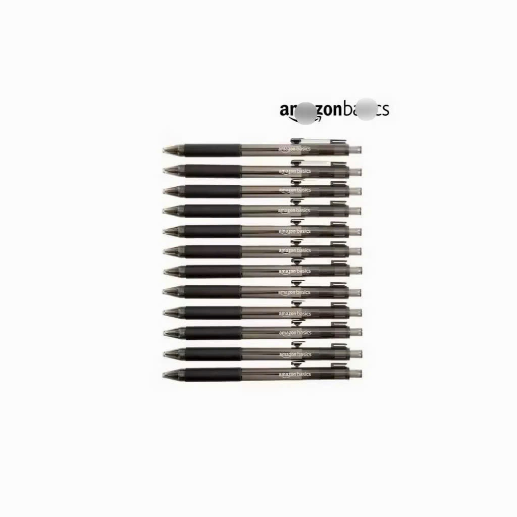 Hộp 12 chiếc bút bi Amazon Basics ( Mỹ ) B09PNYMC23 - Màu đen