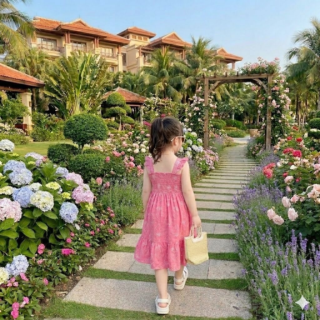 Váy Đầm Smock CAO CẤP Sofia Candy Cánh Tiên Cho Bé Gái 1-10T 8-37kg Màu Hồng Dâu Tây Tím Chấm Bi Đuôi Cá Thô Cotton