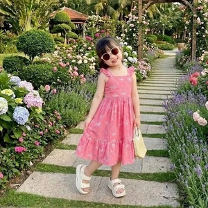 Váy Đầm Smock CAO CẤP Sofia Candy Cánh Tiên Cho Bé Gái 1-10T 8-37kg Màu Hồng Dâu Tây Tím Chấm Bi Đuôi Cá Thô Cotton