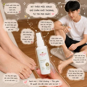 Xịt Hôi Chân IERLEI 50ML Khử Mùi Hôi Chân, Giảm Mồ Hôi, Giữ Chân Khô Thoáng