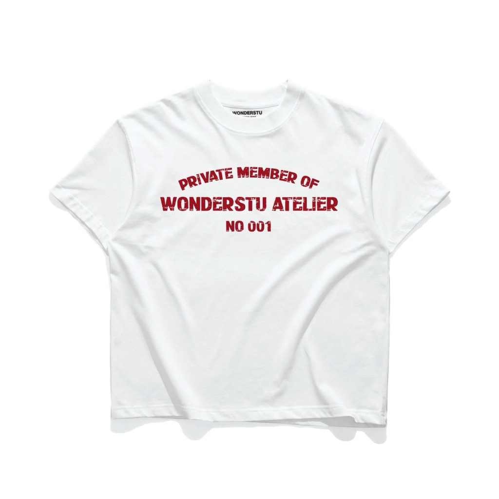 ÁO THUN TAY NGẮN FORM BOXY "WONDERSTU ATELIER" - COTTON 260GSM