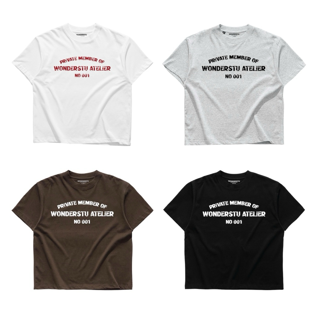 ÁO THUN TAY NGẮN FORM BOXY "WONDERSTU ATELIER" - COTTON 260GSM