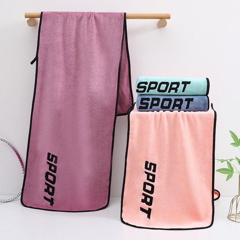 Khăn tập GYM cao cấp chữ SPORT (30x110cm) cực thấm hút mồ hôi và mềm mại.