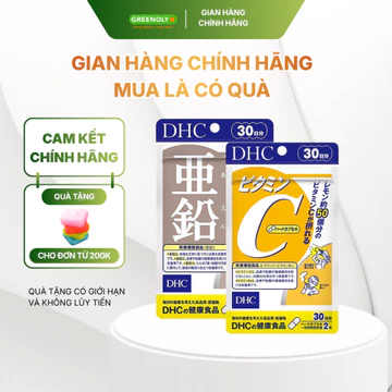 Combo Viên Uống DHC Vitamin C [60 Viên/ 30 Day] & Kẽm [30 Viên/ 30 Day] – Giảm Mụn - Mờ Thâm