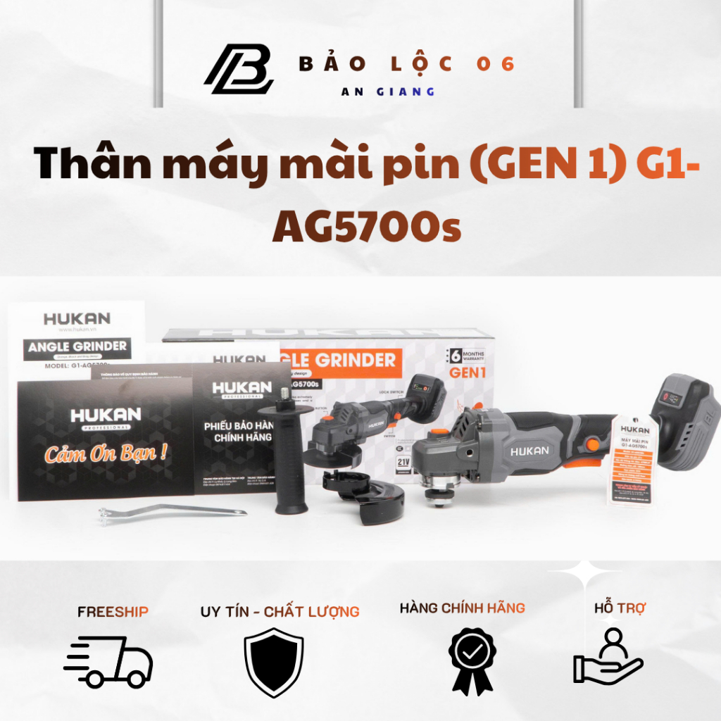 THÂN MÁY MÀI HUKAN 100MM AG5700 động cơ không than