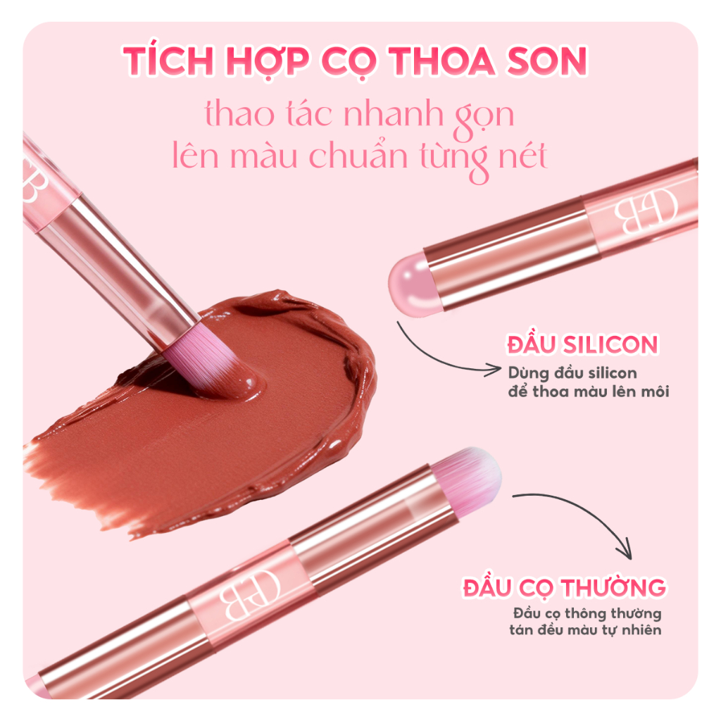 Bảng Phấn Môi Má CFB 10 Tông  Shero Phủ Mát, Son & Má Hồng 2 Trong 1, Pha Màu Tự Do, Lì Mịn Lâu Trôi