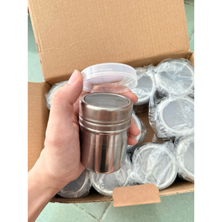 Lọ Rắc bột, cacao, matcha inox có nắp dày, không rỉ