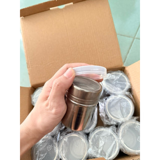Lọ Rắc bột, cacao, matcha inox có nắp dày, không rỉ