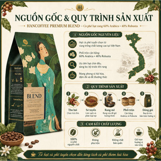 Cà Phê Truyền Thống Phin Đậm PREMIUM BLEND HANCOFFEE Cafe Đậm Mạnh, Thơm Nồng, Hậu Đậm