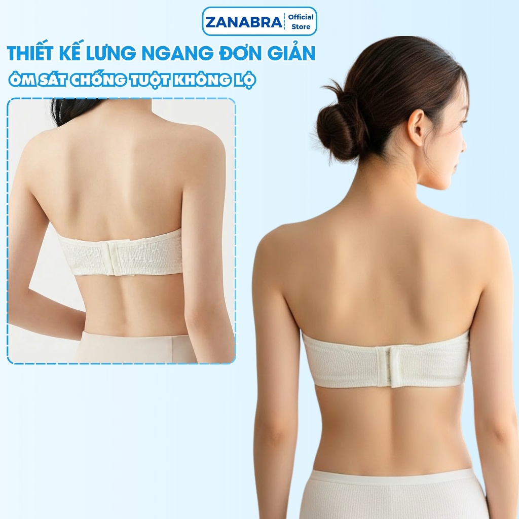 [BST MỚI 2026] Áo ngực nữ chất cotton gân tăm mềm mại có thể mặc không dây hoặc có dây ZANABRA A630