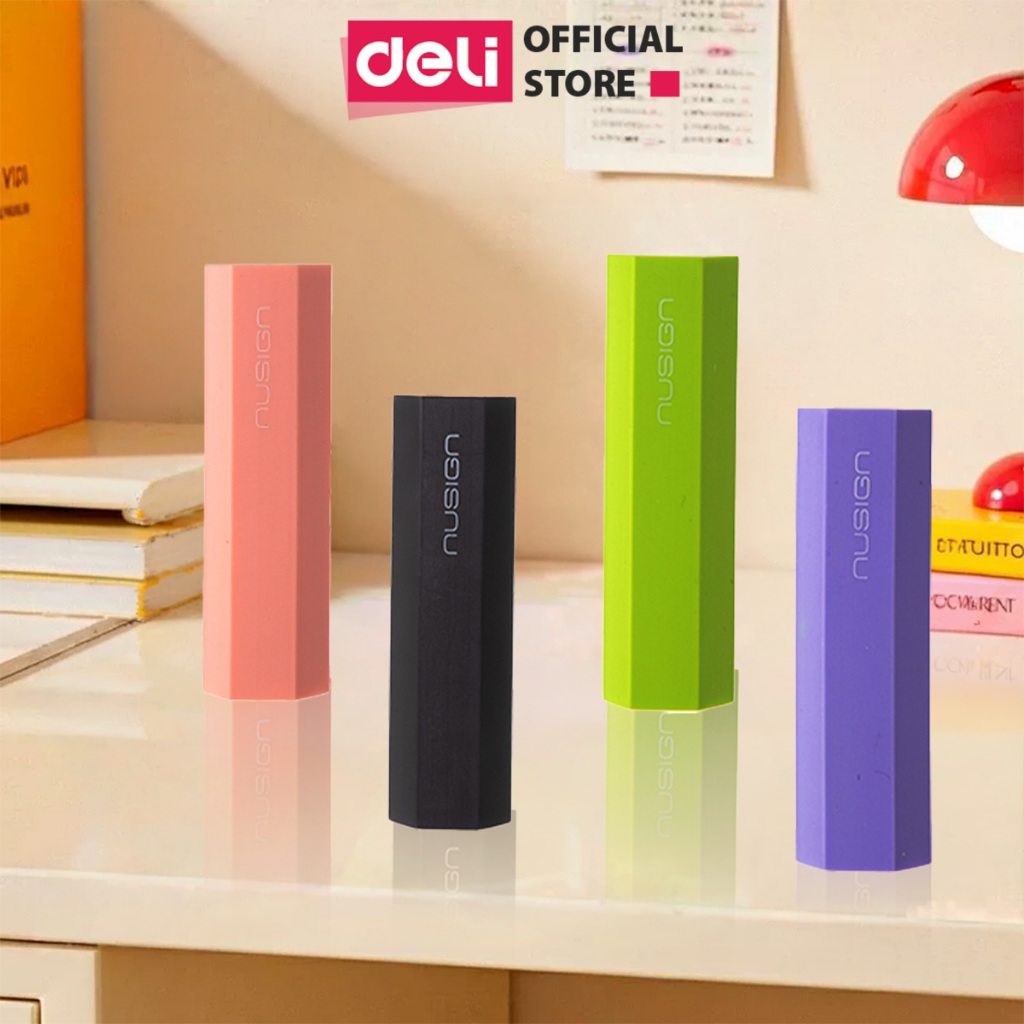 Gôm Tẩy Bút Chì Deli Nusign NS782 Siêu Sạch Ít Bụi Mềm Dẻo Không Rách Giấy Dành Cho Học Sinh Dân Văn Phòng Tiện Lợi