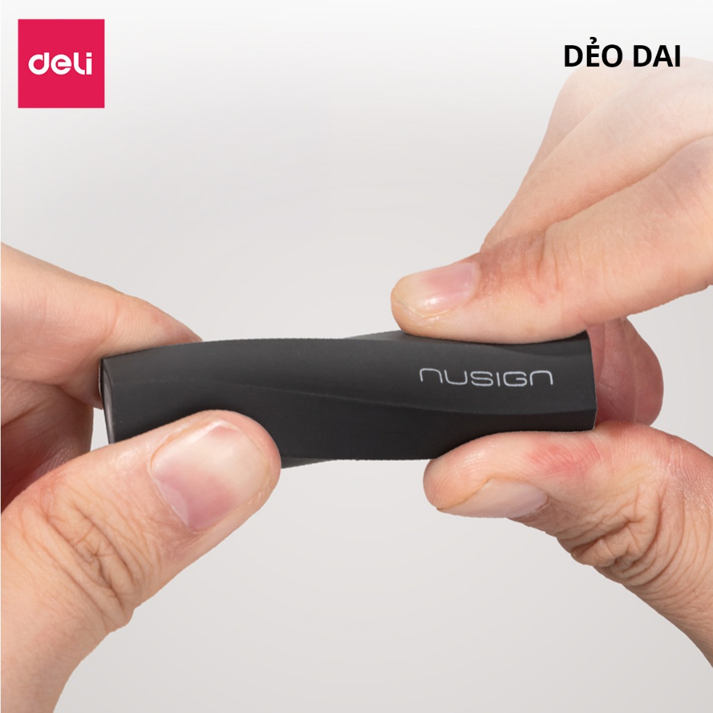 Gôm Tẩy Bút Chì Deli Nusign NS782 Siêu Sạch Ít Bụi Mềm Dẻo Không Rách Giấy Dành Cho Học Sinh Dân Văn Phòng Tiện Lợi