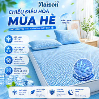 Chiếu Điều Hòa Ice Bean Làm Mát Cao Cấp MAISON, Ga Trải Giường Băng Lạnh Thoáng Khí Chống Bám Bẩn Nhiều Kích Thước