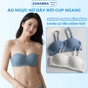 Áo ngực nữ không gọng chất cotton có thể mặc không dây hoặc có dây ZANABRA A630