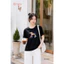 SFA1061 Áo phông nữ SUNFLY cotton compact cộc tay
