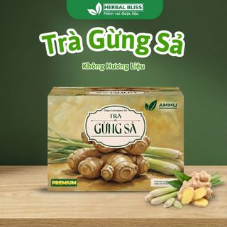 Trà Gừng Sả túi lọc AMMU giúp giữ ấm cơ thể ngừa cảm cúm Hộp 20 Túi Lọc