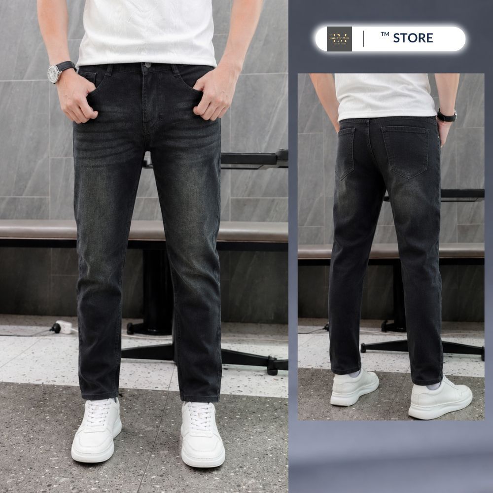 Quần Jean Nam Đen Skinny Co Giãn Form Ôm Tôn Dáng Basic Dễ Phối Đồ - TM STORE FOR MEN