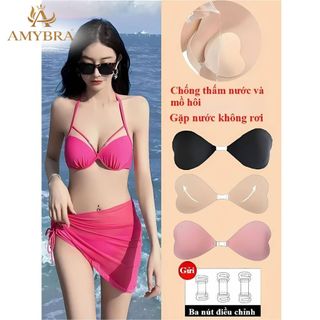Miếng dán ngực vô hình, Áo dán ngực liền mạch hình trái tim thoải mái với ngực nhỏ AMYBRA D0159