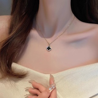 Vòng Cổ Nữ Thiết Kế Lá Cách Điệu Đính Đá Zirconia - Dây Chuyền Titan Mạ Coban Phong Cách Sang Trọng Nhẹ, Thời Trang Công