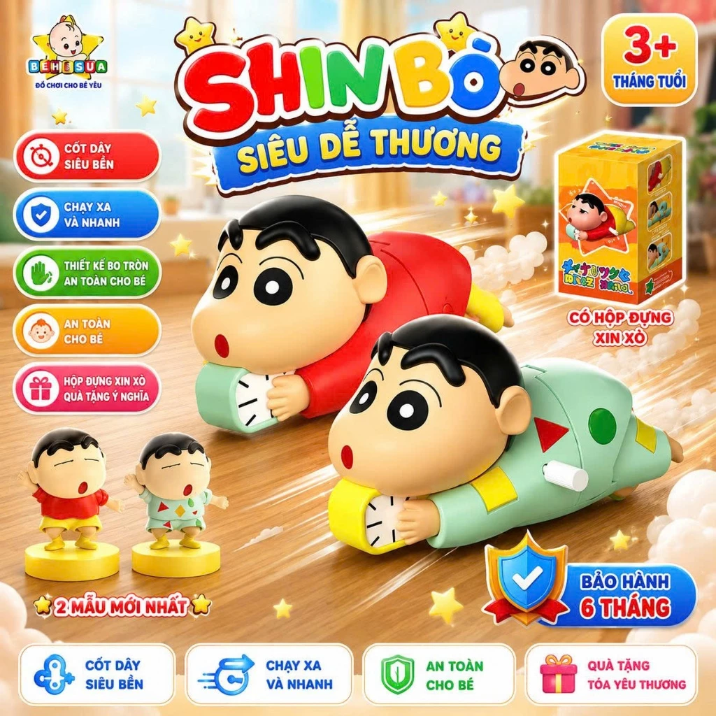 Đồ chơi vặn cót tăng tốc Crayon Shin-Chan, Đồ chơi tăng tốc Anime tương tác dễ thương tăng tốc cho bé