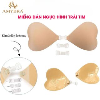 Miếng dán ngực vô hình, Áo dán ngực liền mạch hình trái tim thoải mái với ngực nhỏ AMYBRA D0159
